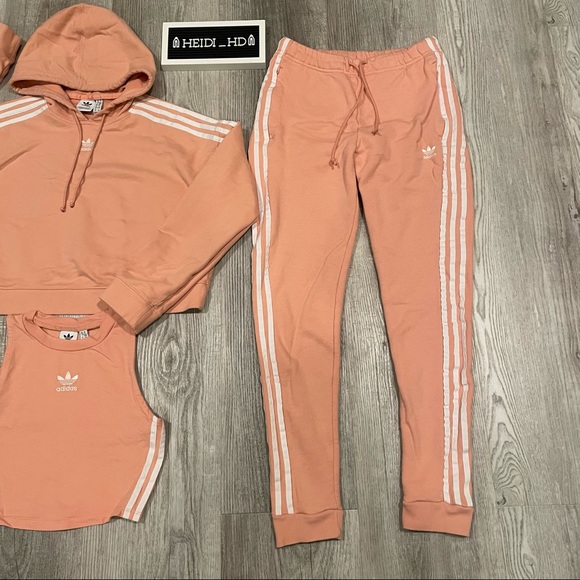 Adidas Originals 3 Stripes Pink 3pcs Set - Picture 5 of 9
